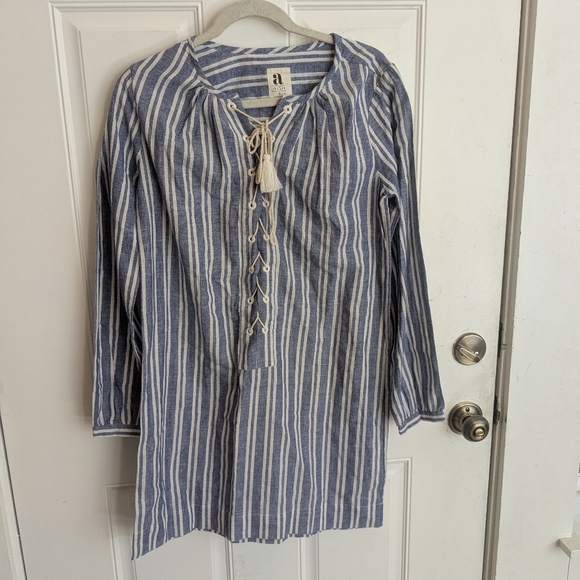 Aish Striped Tunic Dress Cover Up - Picture 1 of 4